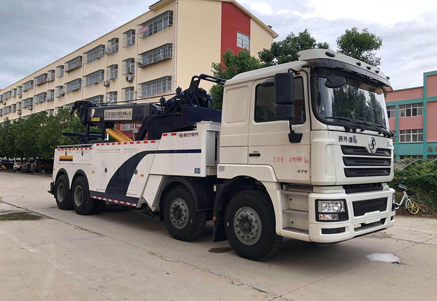 國(guó)六陜汽德龍前四后八拖吊分離清障車(chē)